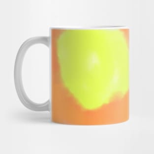 Pink blue orange flower watercolor art Mug